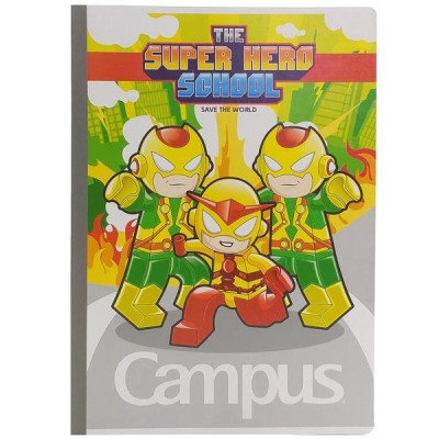 Combo 5 Tập Super Hero School - B5 4 Ô Ly 48 Trang ĐL 80g/m2 - Campus NB-BSHS48 (Mẫu Màu Giao Ngẫu Nhiên)