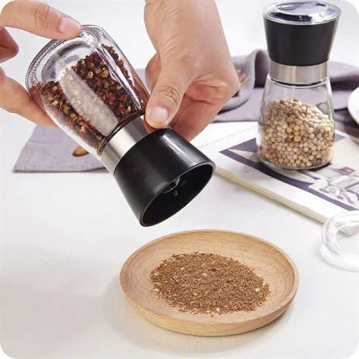Lọ xay tiêu thủy tinh, lưỡi sứ  - Màu ngẫu nhiên