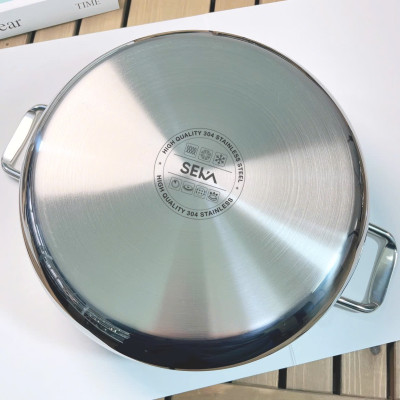 Nồi Canh SEKA Inox Cao Cấp Size 16cm, 20cm, 26cm nồi hầm kho thịt kho cá, nồi dùng cho mọi loại bếp
