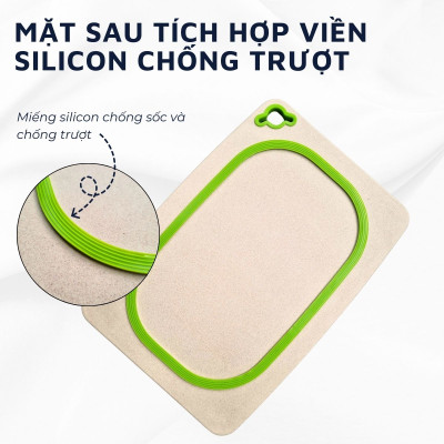 Thớt ricehusk DandiHome chống nấm mốc, an toàn sức khỏe
