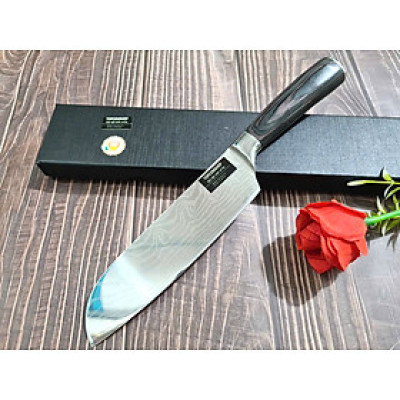DAO - DAO BẾP NHẬT BẢN SANTOKU THÉP DAMASCUS MÃ A11 DT116 nt topcomshop vn
