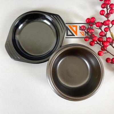 NỒI KHO QUẸT, THỐ CƠM TRỘN HÀN QUỐC, CANH HẦM, CƠM NIÊU 12cm - Gốm sứ C.Lượng, kiểu dáng sang trọng TẶNG KÈM ĐẾ LÓT. Chu