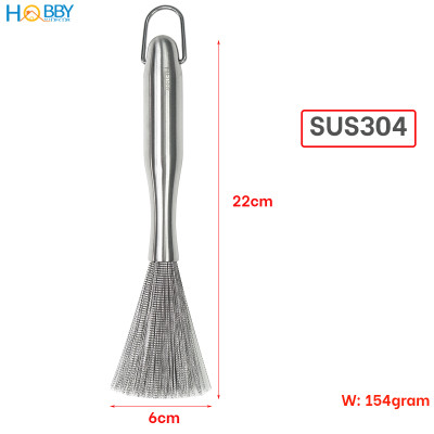 Chổi cọ rửa xoang nồi tay cầm tiện dụng inox 304 Hobby home decor CVS1
