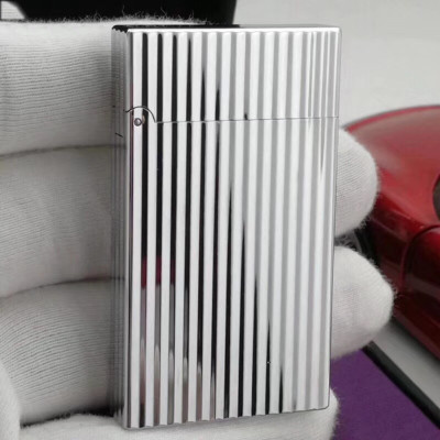 Vỏ Hột Quẹt Bật Lửa Upon Xăng Đá DX06T Họa Tiết Bạc Kẻ Dọc Đẹp Độc Lạ - Dùng Xăng Bấc Đá Cao Cấp