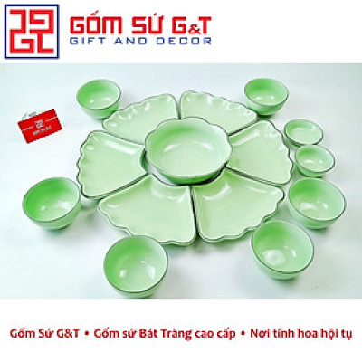Bộ đồ ăn mặt trời men ngọc Gốm Sứ G&T