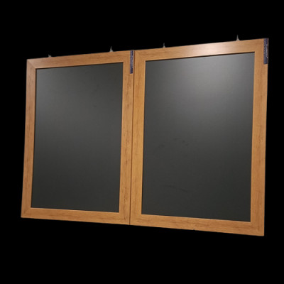 Bảng Đen Menu Viết Phấn Khung Gỗ Nâu Treo Tường 60x80cm
