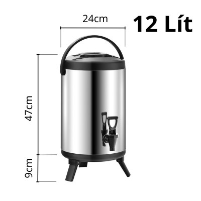 Bình Ủ Trà, Bình Đựng Trà Sữa Giữ Nhiệt Cỡ Lớn, Chất Liệu INOX 304