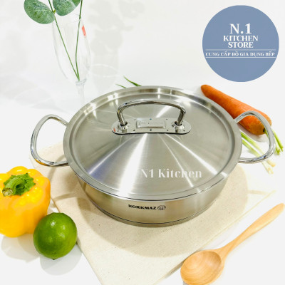 Nồi inox cao cấp Korkmaz Proline 3.1 lít thân thấp - A1172
