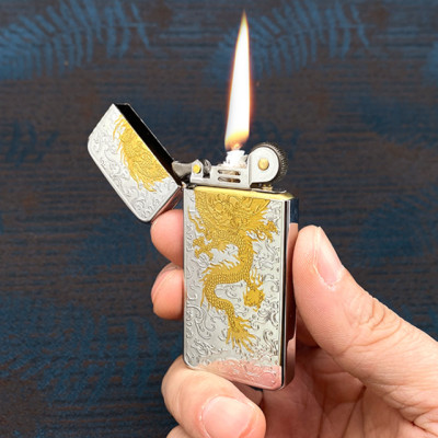 Vỏ Hột Quẹt Bật Lửa Zorro ZS5 Khắc họa tiết hoa văn đẹp độc lạ - Dùng Xăng Đá Cao Cấp