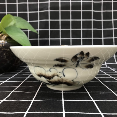 Bộ Chén Dĩa 21 Sản Phẩm Họa Tiết Sen Đen