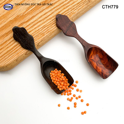 Muỗng xúc trà gỗ trắc/cẩm siêu sạch (HAHANCO) Dụng cụ hữu dụng khi thưởng trà - CTH779