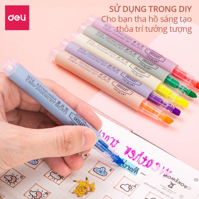  Bút dấu dòng dạ quang Deli – 6 chiếc/ hộp - S624
