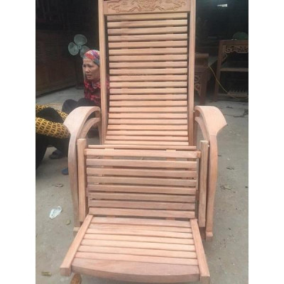 ghế lười gỗ gõ đỏ 2 dây