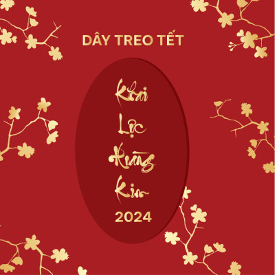 Combo 4 liễng treo Tết An Khang Thịnh Vượng, Vạn Sự Như Ý – Dây treo trang trí tết màu vàng,màu đỏ treo cây đào,trang trí cây mai