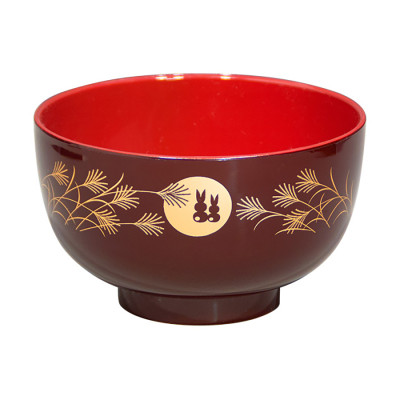 Chén ăn cơm dáng tròn 390ml Tanaka in họa tiết hiện đại, trang nhã