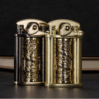 Vỏ Hột Quẹt Bật Lửa Xăng Đá Zorro Z629 Thiết Kế Đẹp Độc Lạ Họa Tiết Rồng Cuốn Sang Trọng - Dùng Xăng Bấc Đá Cao Cấp