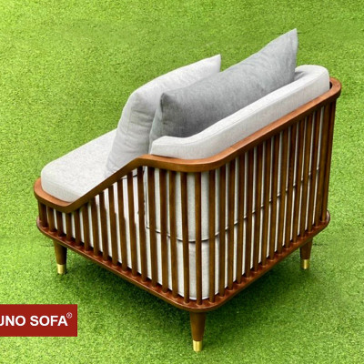 Bộ sofa Cao Cấp Bắc Âu Juno Sofa. băng 1m8, 2 đơn, đôn và bàn