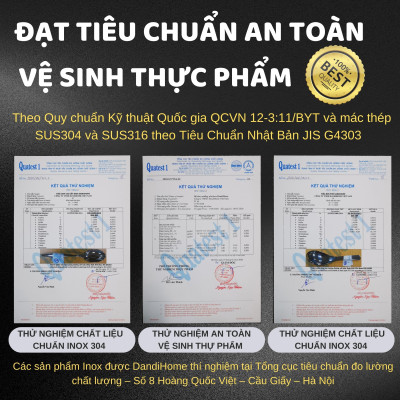 Bộ 6 thìa muỗng inox 304 DandiHome 2020 cao cấp, sang trọng, tinh tế
