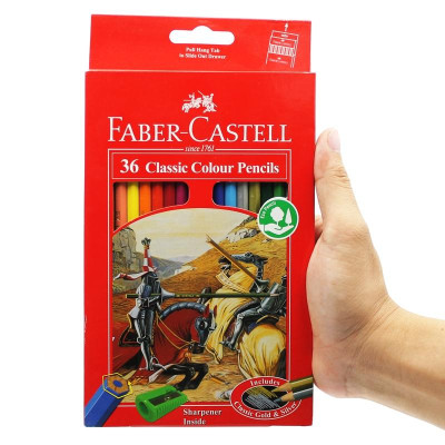 Chì Màu Classic Knight - 36 Màu Dài + Chuốt Faber-Castell-115856