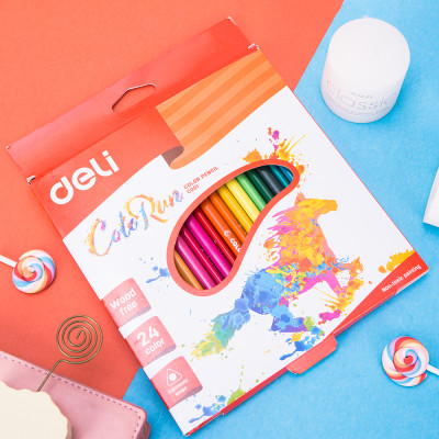 Bút Chì Màu Deli C00120 - 24 Màu