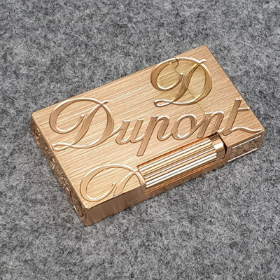 Vỏ Hột Quẹt Bật Lửa Upon D03H Họa Tiết Vàng Hồng Xước Khắc Chữ S.t Upon Tinh Xảo - Dùng Ga Đá Cao Cấp