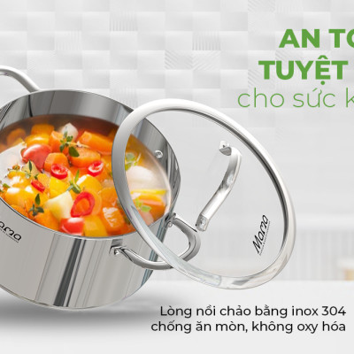 Bộ Nồi Inox Đa Lớp Sunhouse Mama SHG701 - Hàng Chính Hãng