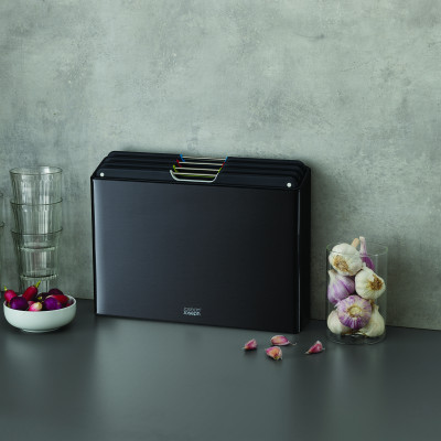 Joseph Joseph - Bộ thớt cao cấp Folio Steel 4-piece Chopping Board Set Black 001204