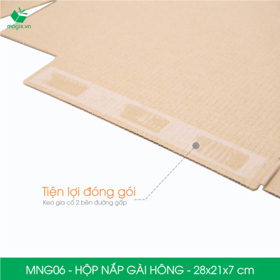 MNG06 - 28x21x7cm - Combo 20 hộp nắp gài hông - Thùng carton đóng hàng 