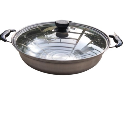 Nồi Lẩu Inox 28cm - Xoong Lẩu Inox Dùng Cho Mọi Loại Bếp Đế Mỏng