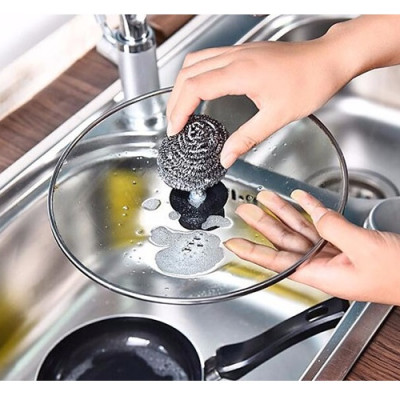 Set 02 miếng cọ xoong nồi chuyên dụng, làm từ thép không gỉ, bền dai, cho thời gian sử dụng lâu dài - nội địa Nhật Bản 