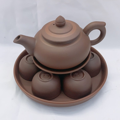 Bộ ấm chén pha trà khèm khay sứ pha trà truyền thống - ANTH688