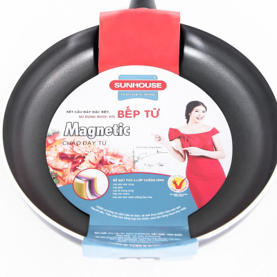 CHẢO SUNHOUSE ĐÁY TỪ MAGNETIC PAN SHM28 - Hàng chính hãng