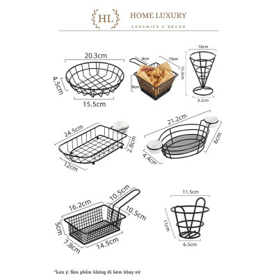 Giỏ đựng đồ chiên | Khay đựng đồ chiên Decor