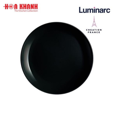 Đĩa Thủy Tinh Luminarc Diwali Đen 19cm - bộ 6 đĩa - P0789