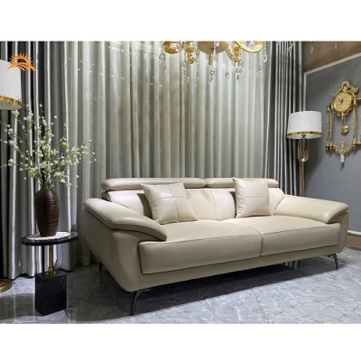 Sofa băng da bò Italy Tundo màu nâu SFBCT21 2m6 hàng cao cấp chuẩn da bò nhập khẩu Ý