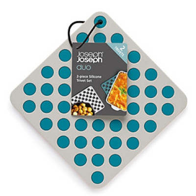 Set 2 chiếc lót nồi vuông Joseph Joseph Duo 2 Piece Silicone Trivet Pot Holders Hàng chính hãng