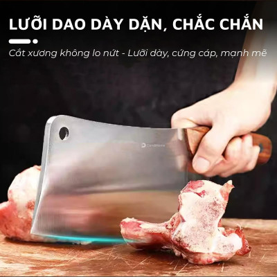 Dao chặt nhẹ nhà bếp DandiHome chất liệu thép cao cấp, sắc bén, đa năng