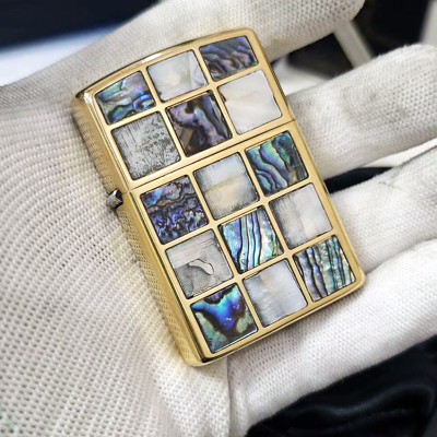 Vỏ Hột Quẹt Bật Lửa Xăng Đá Zorro Z91580, Z91568 Bằng Đồng Nguyên Chất Khảm Trai Nhiều Họa Tiết Cực Đẹp