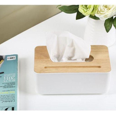 Hộp Đựng Khăn Giấy Nắp Gỗ Sang Trọng