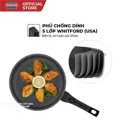 Chảo siêu bền đá Sunhouse SBD20/24/26/28