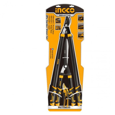 BỘ 3 KÉO CẮT CÂY KIỂNG INGCO HLT76033 - HÀNG CHÍNH HÃNG