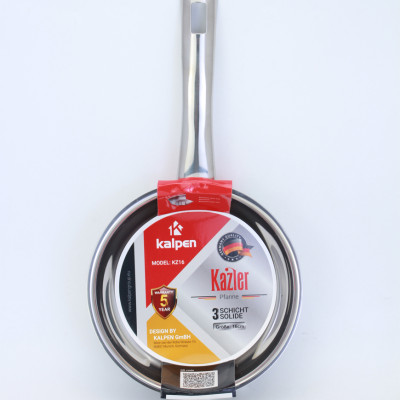 Chảo Inox 304 thân đáy đúc liền khối 3 lớp Kalpen Kazler 20cm đáy từ chuẩn Đức