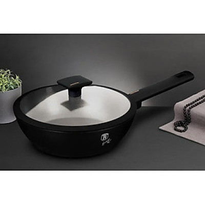 Chảo sâu lòng Berlinger Haus BH/7089N 24cm màu đen – Monaco Collection (có nắp) Hàng chính hãng