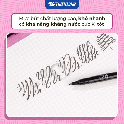 Bút viết Calligraphy Thiên Long Colokit DW-C005 - Mực kháng nước, đậm