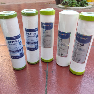 Combo 5 LÕI LỌC NƯỚC , lõi lọc thô số 1,2,3 Sanaky dùng cho máy lọc nước R.O