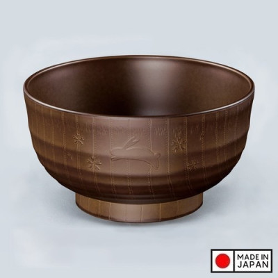 Bát nhựa vân gỗ thỏ mộng Yume Usagi