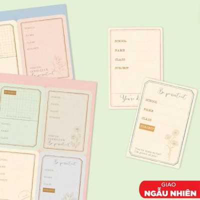 Bộ 24 Nhãn Vở E - 14.7 x 7 cm - Linh Lan (Mẫu Giao Ngẫu Nhiên)