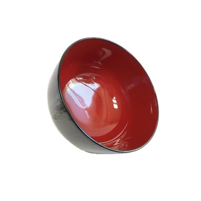 Combo 03 Bát ăn cơm Nakaya màu đen lòng đỏ - Nội địa Nhật Bản