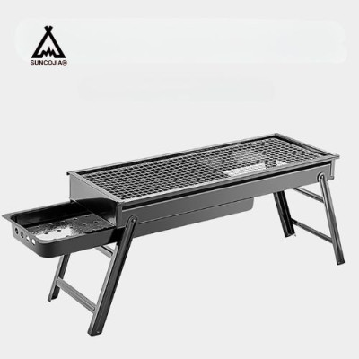 Lò nướng kéo ngoài trời Suncojia tặng dụng cụ hỗ trợ, giá nướng than gỗ, có thể gấp gọn và di động