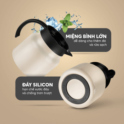 Bình giữ nhiệt 900ml Elmich EL8299, Hàng chính hãng, inox 304, có lõi lọc pha trà, cà phê - JoyMall